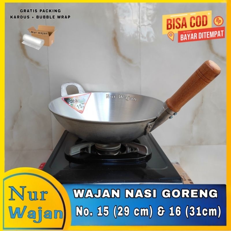 [ Live ] WAJAN NASI GORENG / Bakmie No. 15 & 16 Anti lengket Tebal Alumunium anti karat