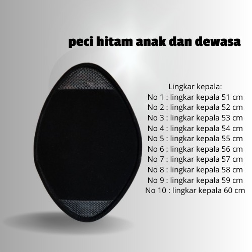 Songkok SPON Hitam Kopiah Polos Ac Tinggi 7/ Peci Spon tinggi 7cm  Songkok Spon Peci Kopiah Murah Me