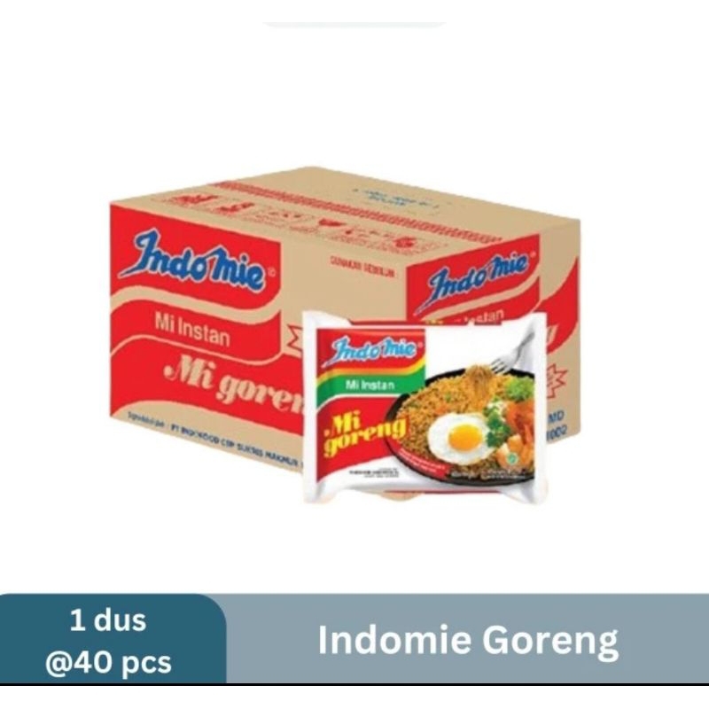 

1 dus Indomie goreng isi 40 bungkus