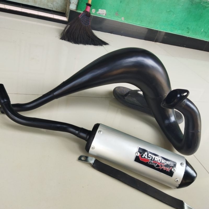 Knalpot Ninja Trail PNP rangka Kx85 kidal hitam astro excelent