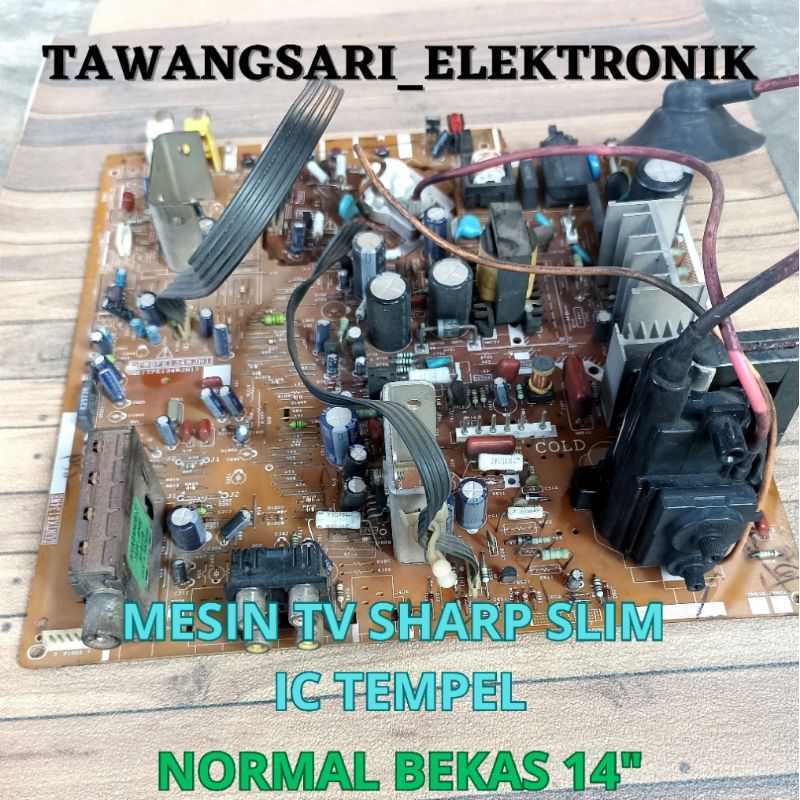 Mesin TV Sharp 14" ic tempel bekas normal mesin sharp 14 inch normal