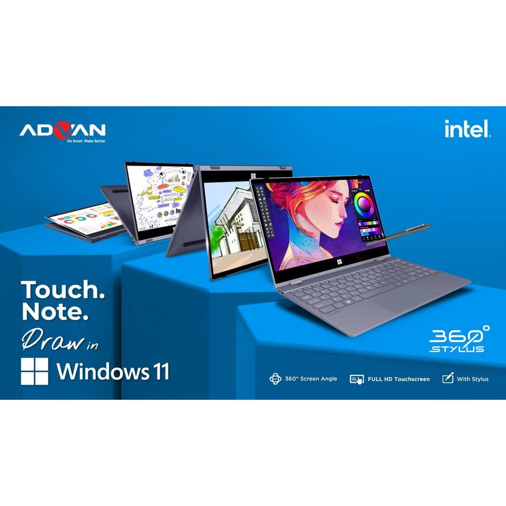 LAPTOP ADVAN 360 STYLUS 2IN1 TOUCHSCREEN 8/256GB WINDOWS 11