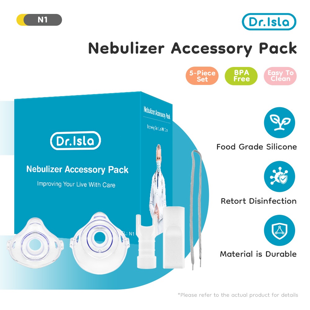 Dr.isla Nebulizer Portable Masker Aksesoris N1 Empat Jenis Filter Tali pengikat yang dipasang di kep