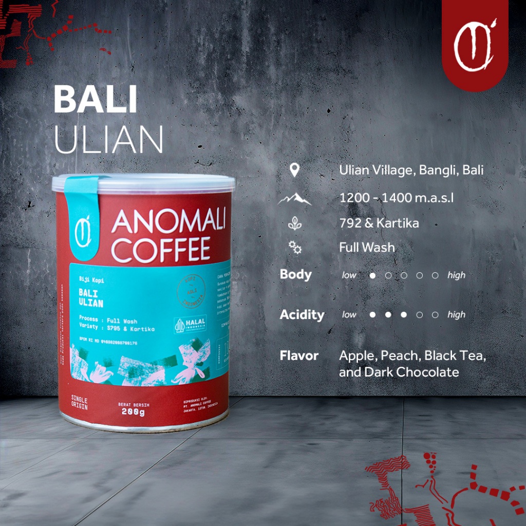 

Anomali Coffee Biji Kopi Bali Ulian 200 gram