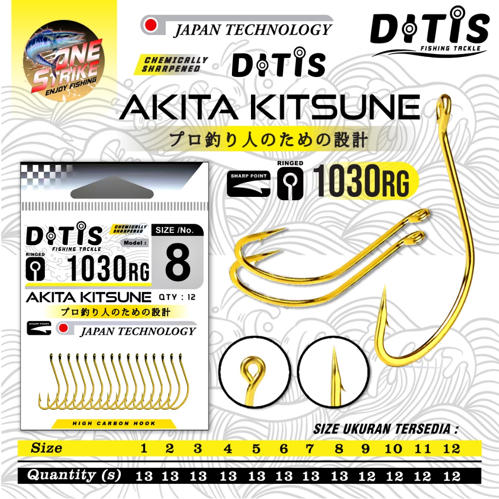 [13’s] Mata Kail Pancing Ditis AKITAKITSUNE Ring Gold 1030RG
