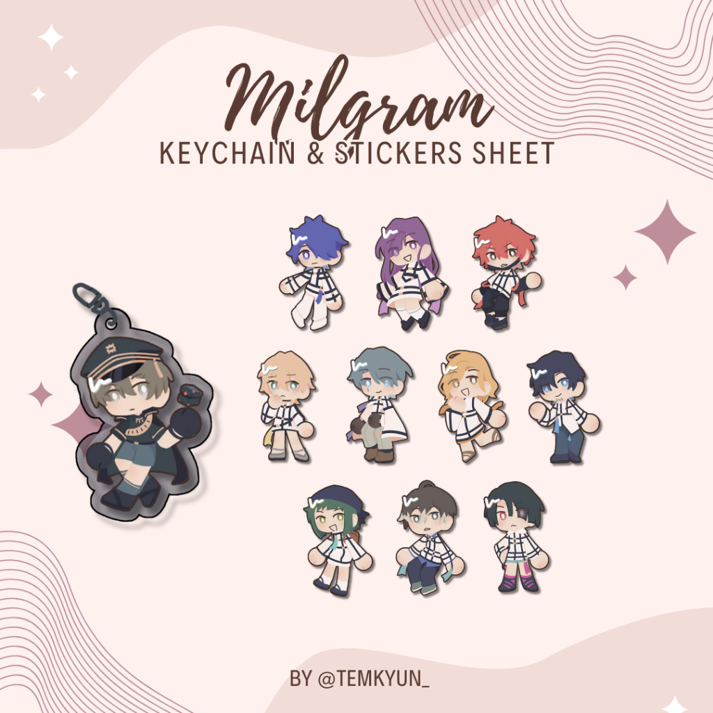 NEW Milgram Tinted Acrylic Keychain | Sticker Sheet by temkyun_