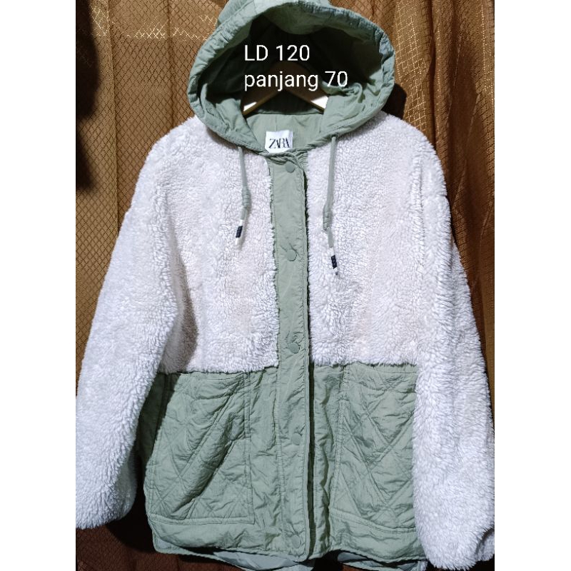 jaket bulu sherpa zara jaket gunung zara jaket  jaket sherpa luar jaket winter sherpa serpa serva ja