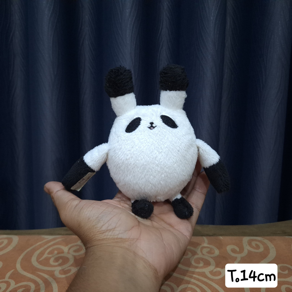 Boneka Panda Hemopanda Kecil Hitam Putih Gantungan Lucu