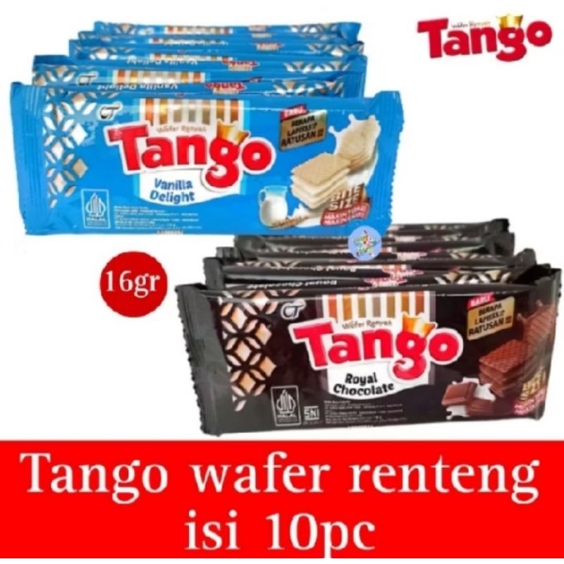 

Tango Wafer Renceng Coklat / Vanilla 16 g isi 10 pcs