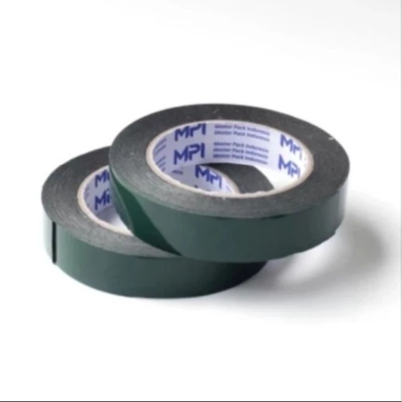 

double tape foam hitam realase hijau MPI 24 mm x 5 meter eceran