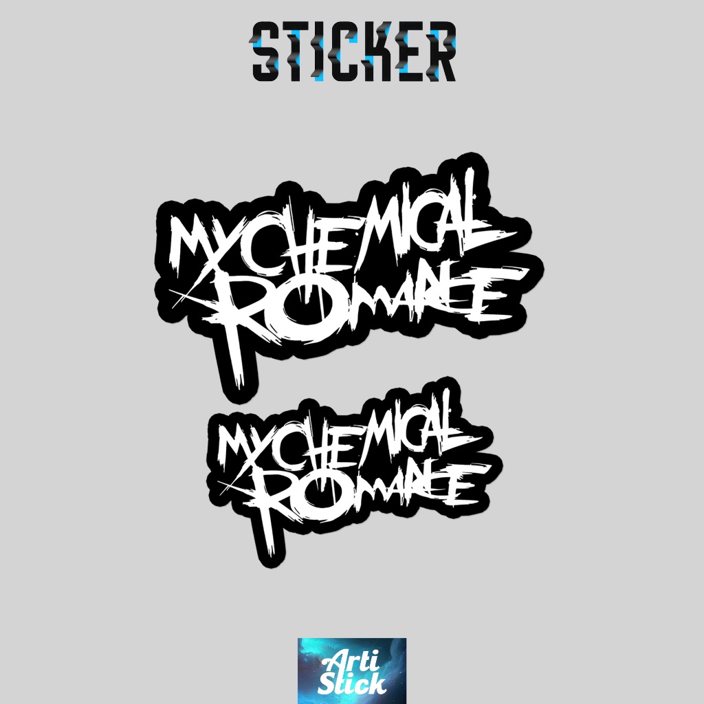 

(2 pcs) Sticker Series MY CHEMICAL ROMANCE LOGO BLACK | Vinyl Laminasi anti air | ArtiStick Merch