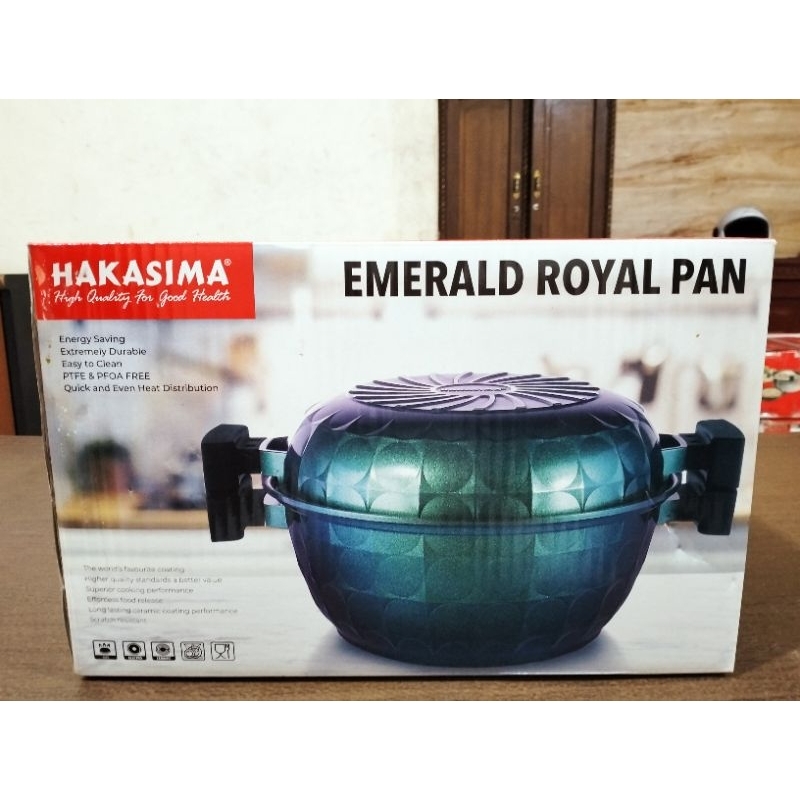 { GARANSI 1 THN } Hakasima Emerald Royal Pan Panci Set Serbaguna