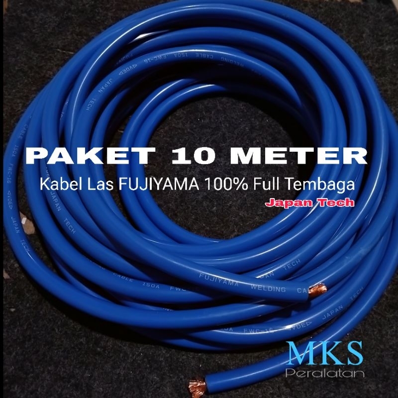 FUJIYAMA | Paket Kabel Las 16mm 100% Full Tembaga | Paket Kabel Las Fujiyama 16mm 10 Meter Full Temb