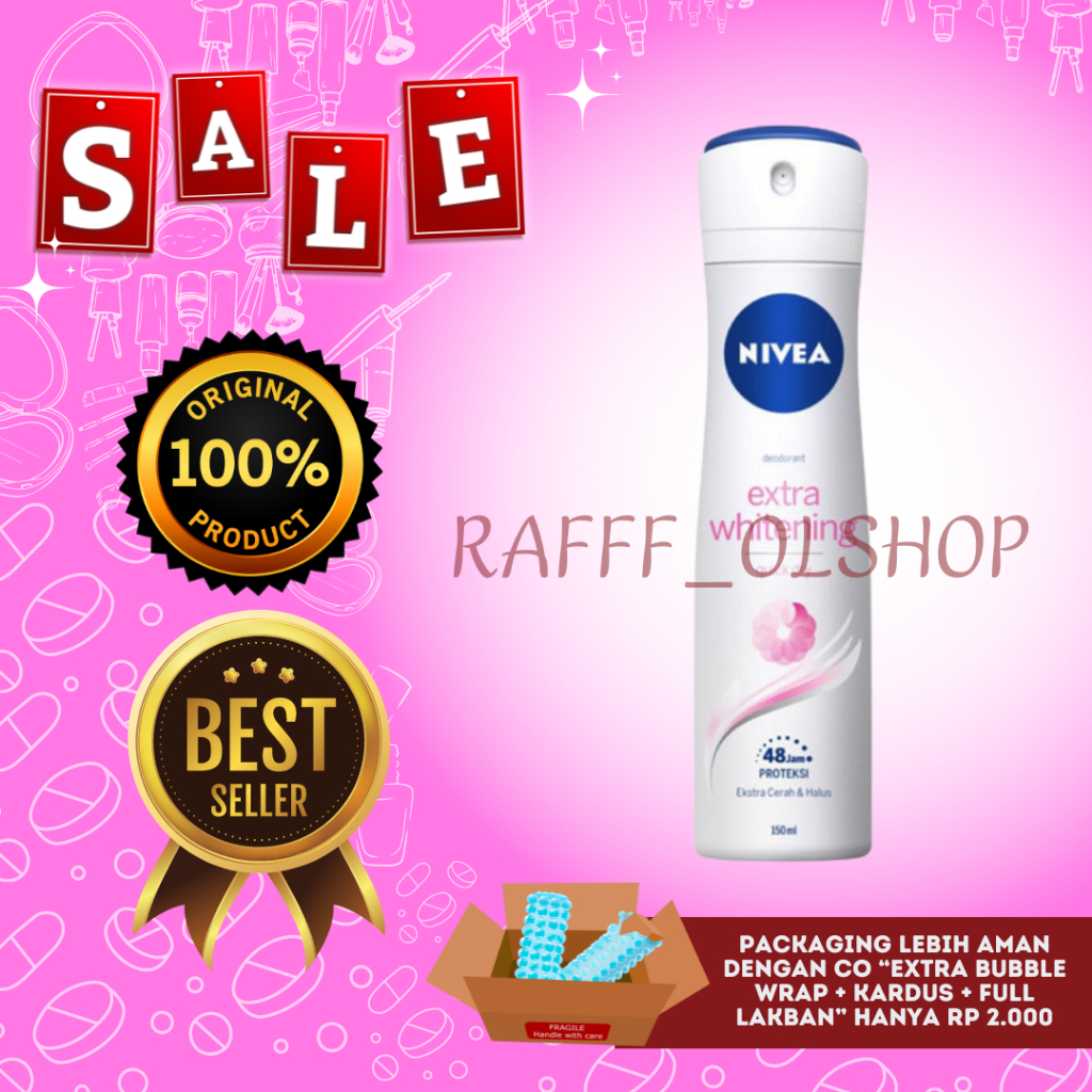 NIVEA EXTRA WHITENING SPRAY 150ML | DEODORANT SPRAY
