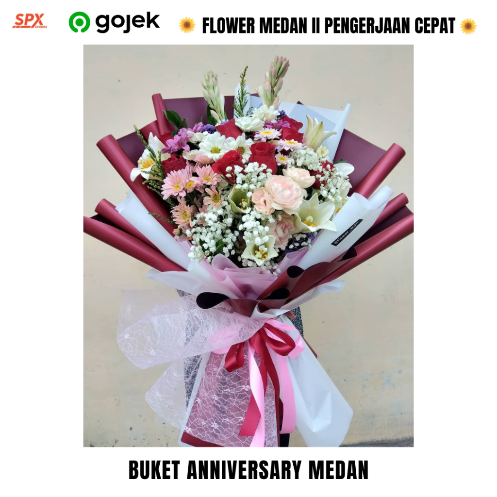 H14 buket bunga flower medan hadiah ulang tahun anniversary ulang tahun valentine toko bunga di meda