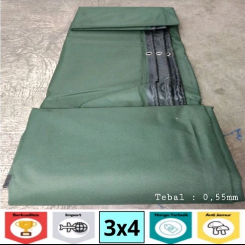 terpal tenda /terop bahan capjep Orchid ukuran 4x6 super tebal