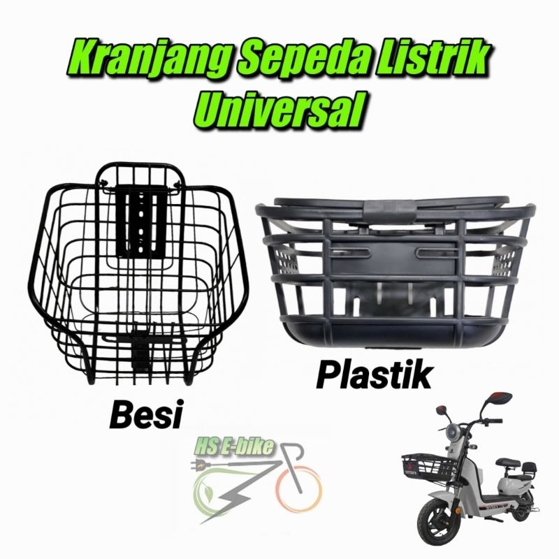 KERANJANG PLASTIK SEPEDA LISTRIK UNIVERSAL