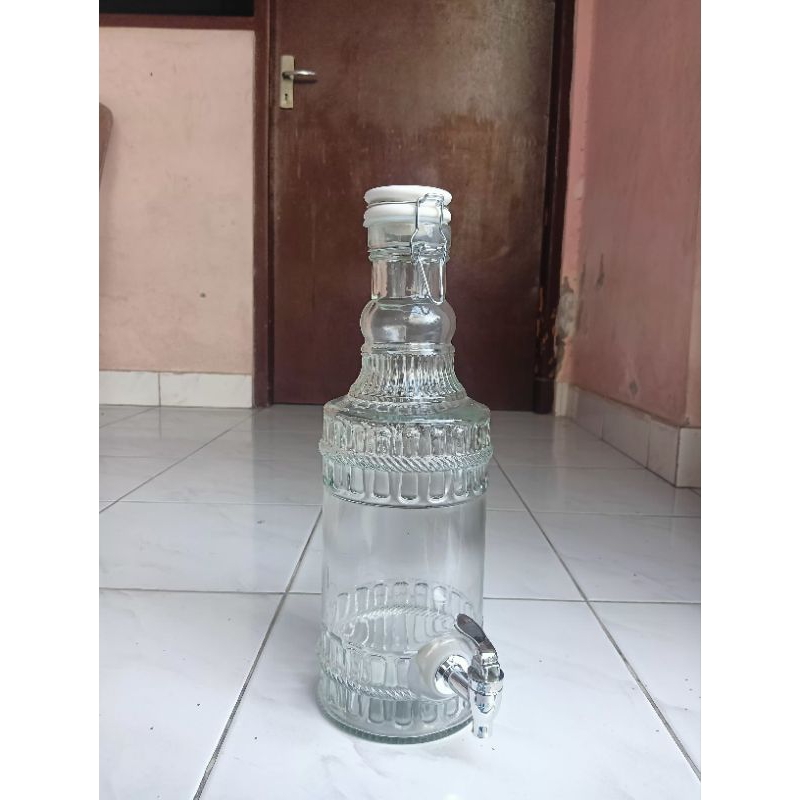 botol kaca ukuran 2 liter isi keran