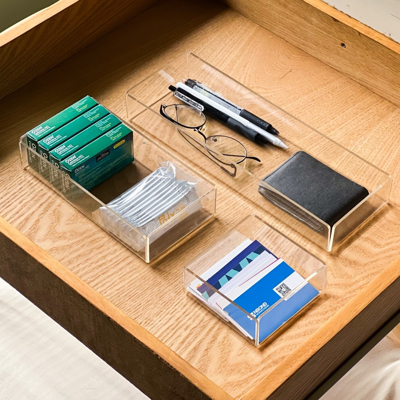 NEW - ORGANIZER LACI BENING ACRYLIC KOTAK PENYIMPANAN SERBAGUNA TEMPAT SENDOK GARPU WADAH AKRILIK