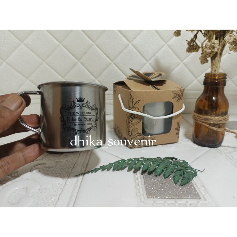 Souvenir Gelas Stainless kemasan box