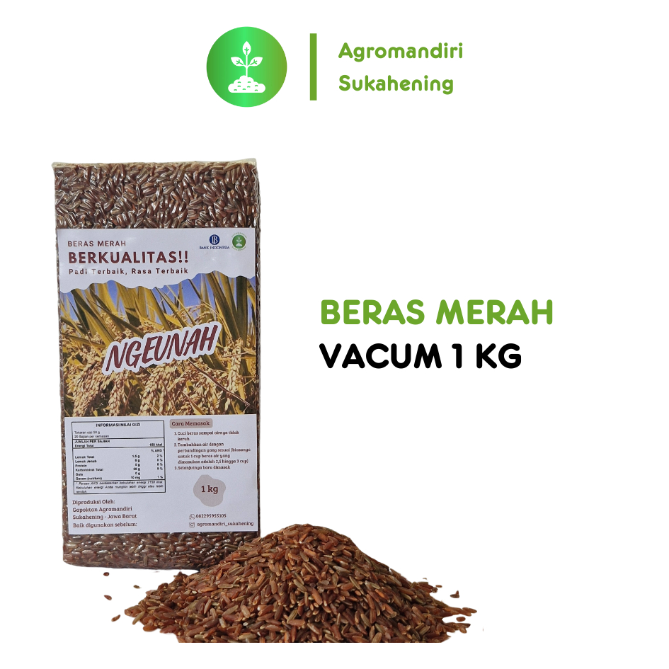 

Beras Merah Vacum 1 Kg Sintanur Agromandiri Sukahening