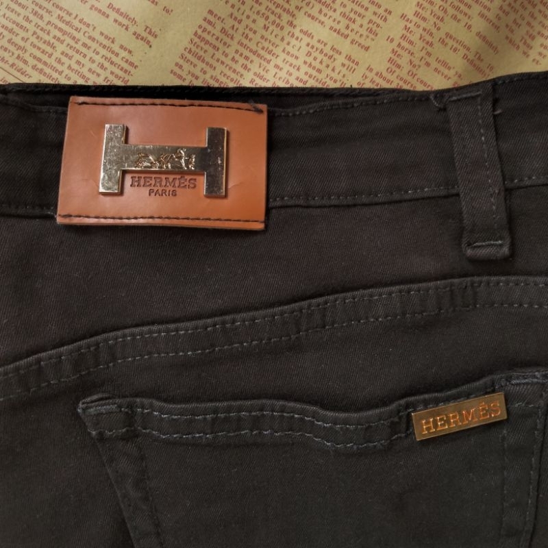 thrift Hermes celana jeans choco preloved byeolthrift