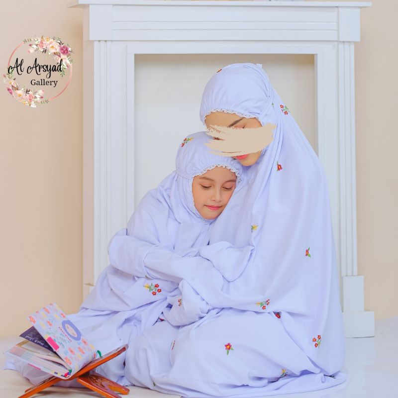 Mukena Terusan PUTIH MELATI Couple Anak Dewasa | Al Arsyad