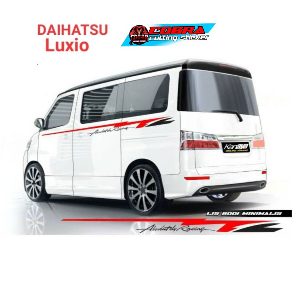 STICKER STIKER MOBIL LUXIO LIST BODY SAMPING DAIHATSU LUXIO