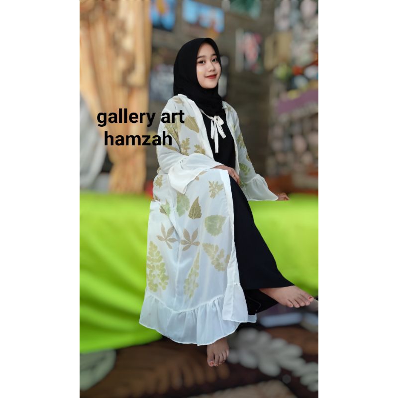 cardigan long outher ecoprint asli