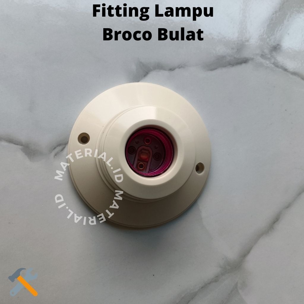 Rumah Lampu Plafon Bulat Fitting Piting Pitting Neon Broco Broko