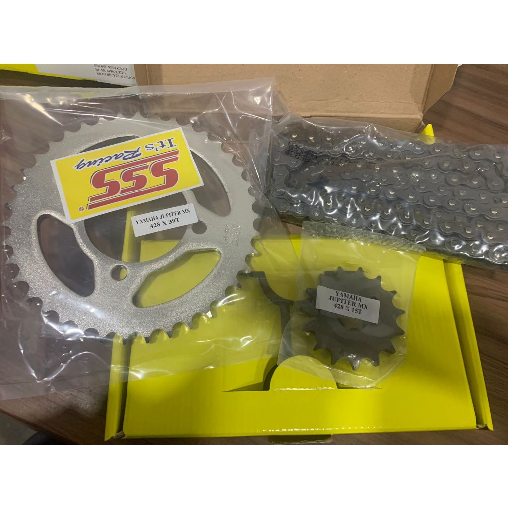 SSS GEAR GER GIR SET DEPAN BELAKANG CHAIN KIT JUPITER MX OLD