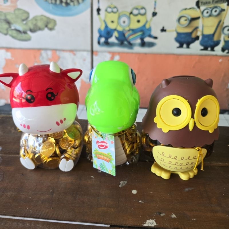 

NARAYA COKLAT KOIN TOPLES COKLAT KARAKTER DINOSAURUS OWL
