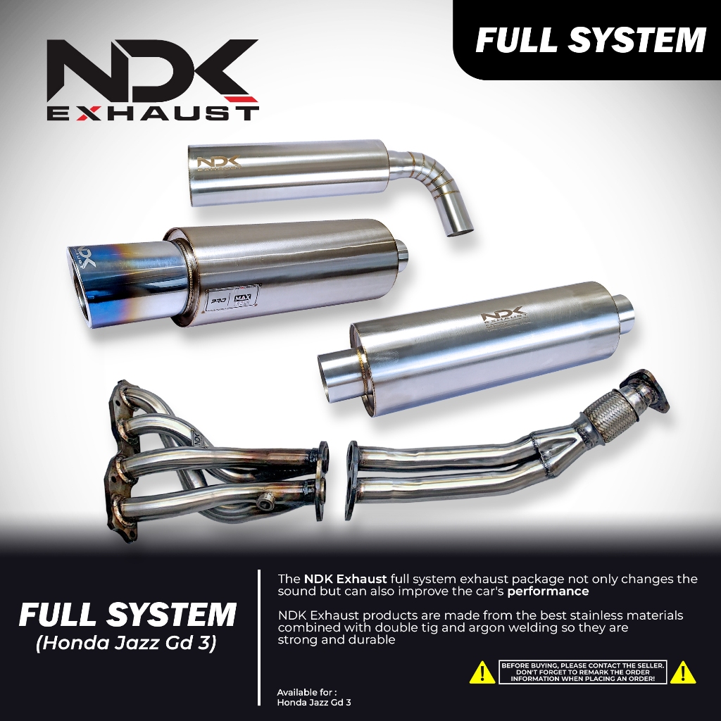 NDK EXHAUST FULLSYSTEM JAZZ GD3 2024 IDSI NON PNP