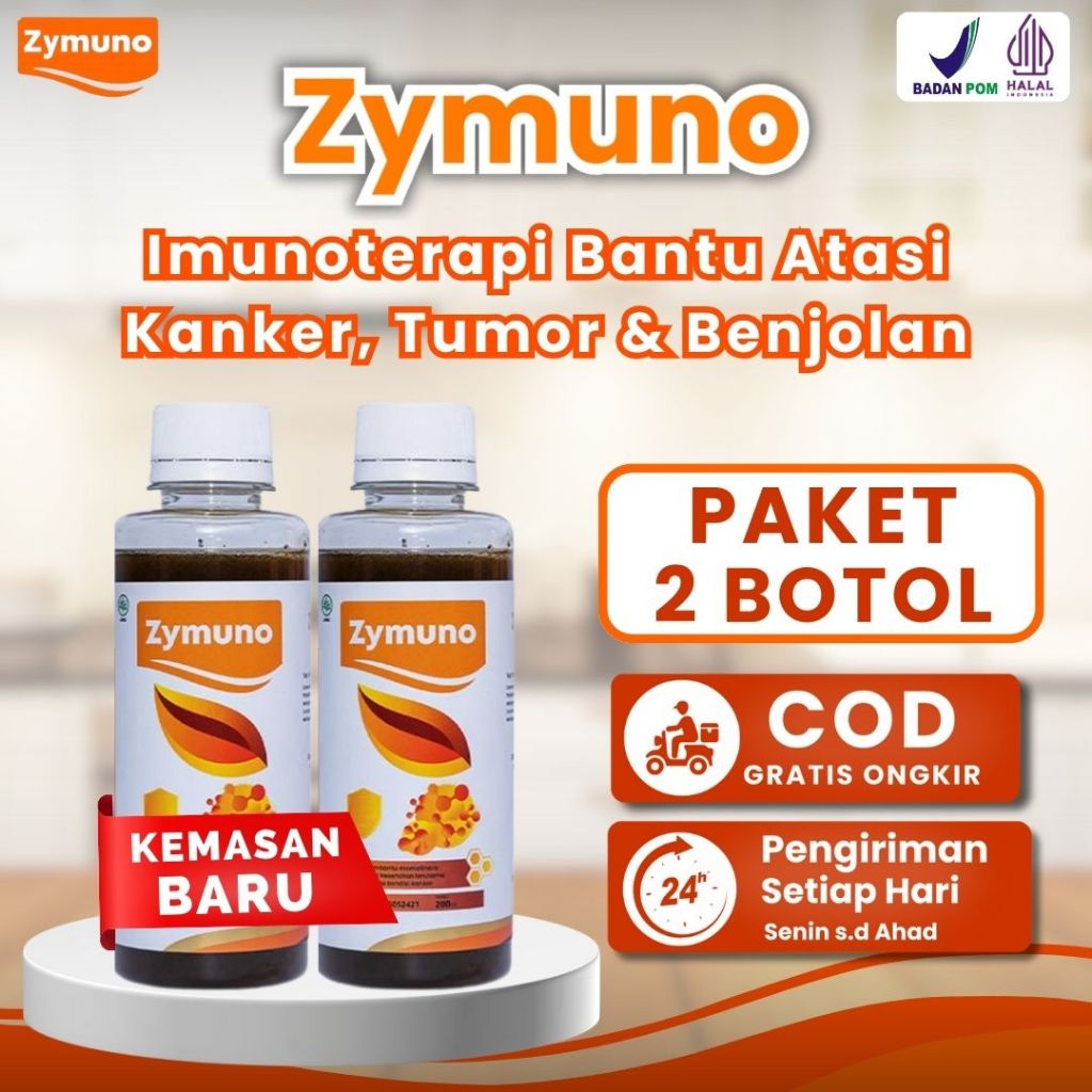 

Zymuno Paket 2 Botol - Imunoterapi Berkhasiat Untuk Pengobatan Tumor Kanker dan Benjolan Tubuh isi 200ml