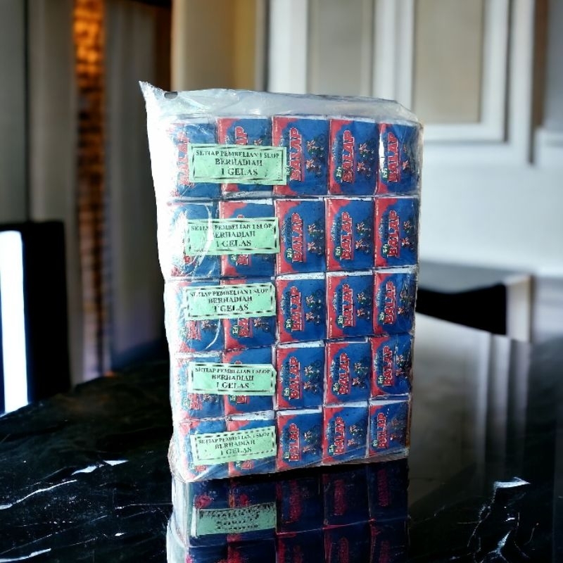 

Teh sepeda balap Biru Blok 1 bal isi 10 slop