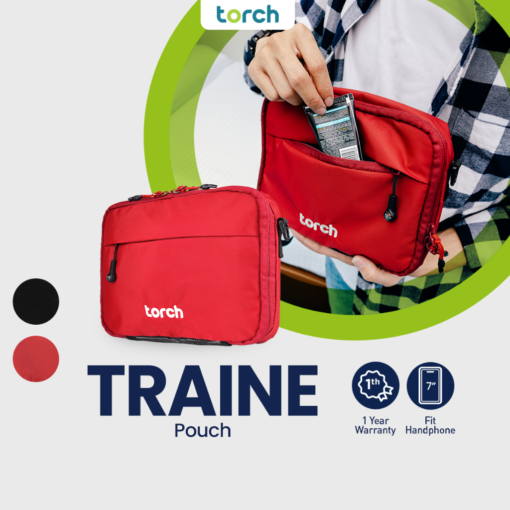 TORCH Traine Tas Selempang Pria Wanita Unisex Pouch Mini Anti Air Sekolah Kuliah Kerja