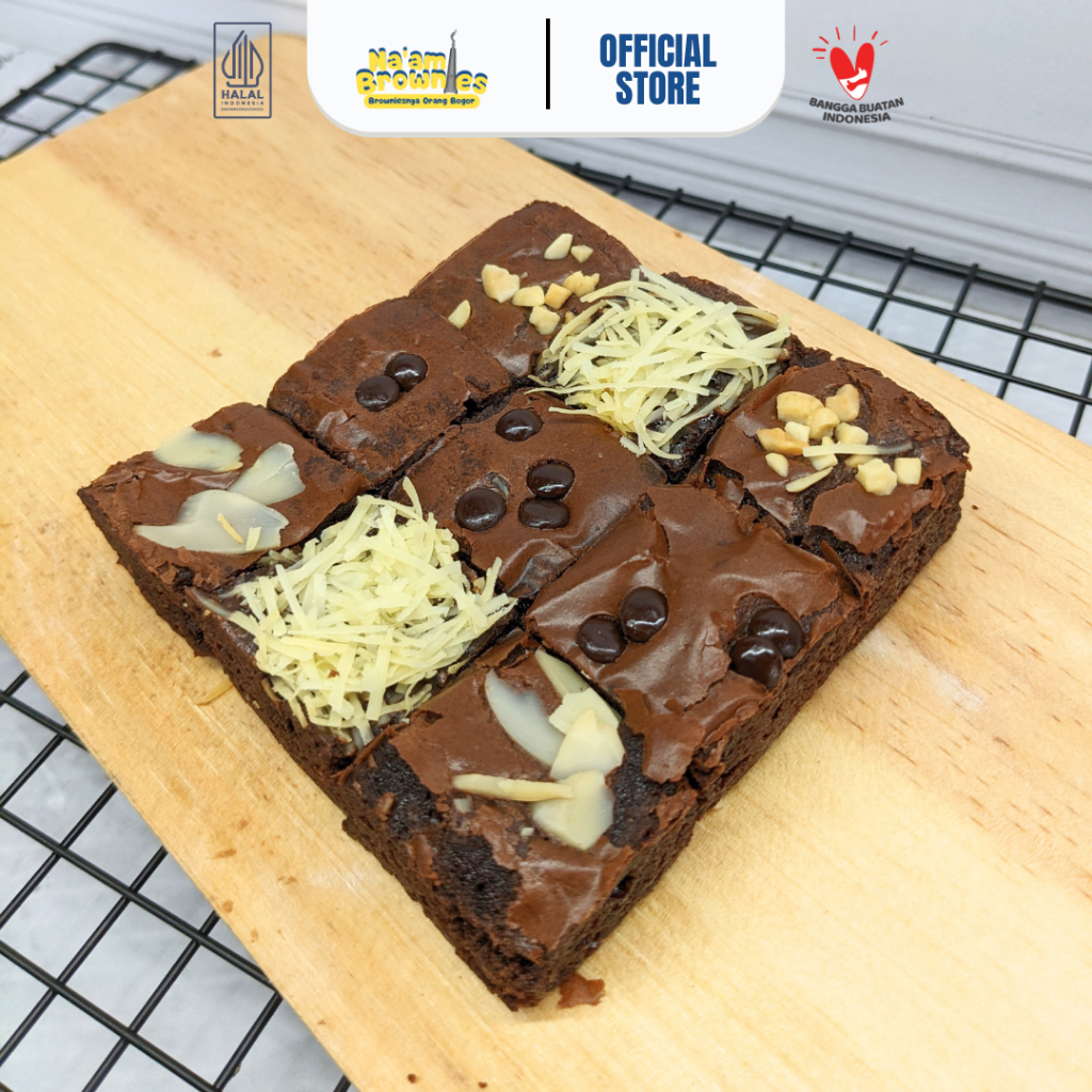 

[ Buy 1 Get Brokrik Mini ] BROWNIES FUDGY MINI UK 10X10cm ISI 9 POTONG