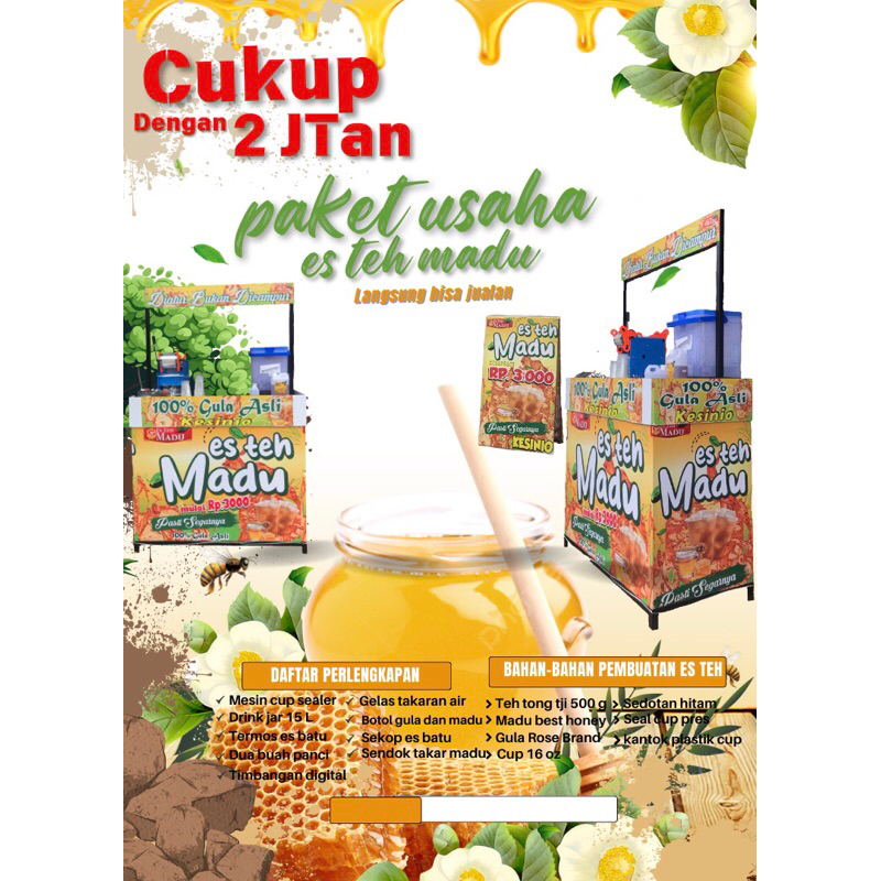 

PAKET LENGKAP USAHA ES TEH MADU
