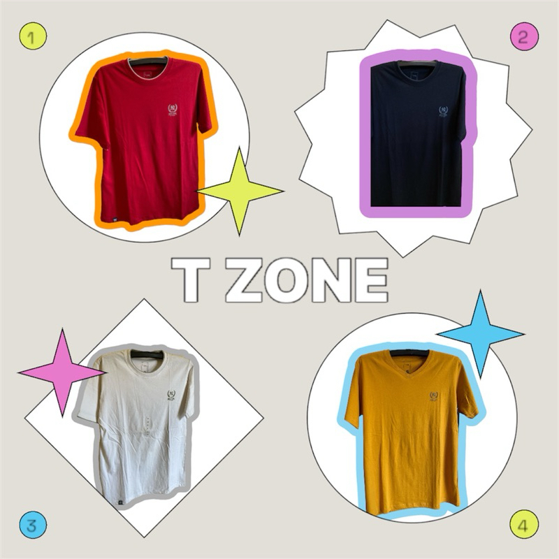 KAOS POLOS PRIA T ZONE LENGAN PENDEK ORIGINAL