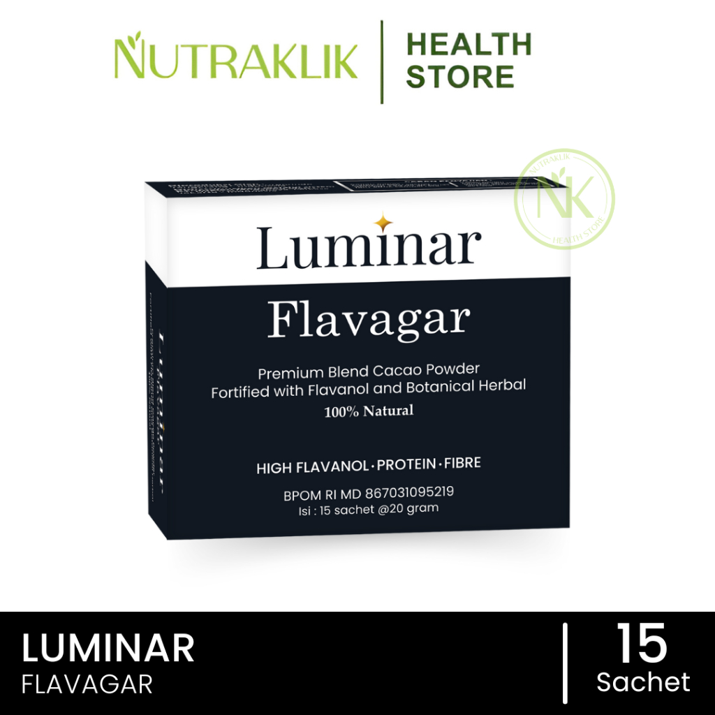 Luminar Flavagar Bundling - Minuman Coklat Tinggi Flavanol Antioksidan Sugar Free (1 box -  15 sache