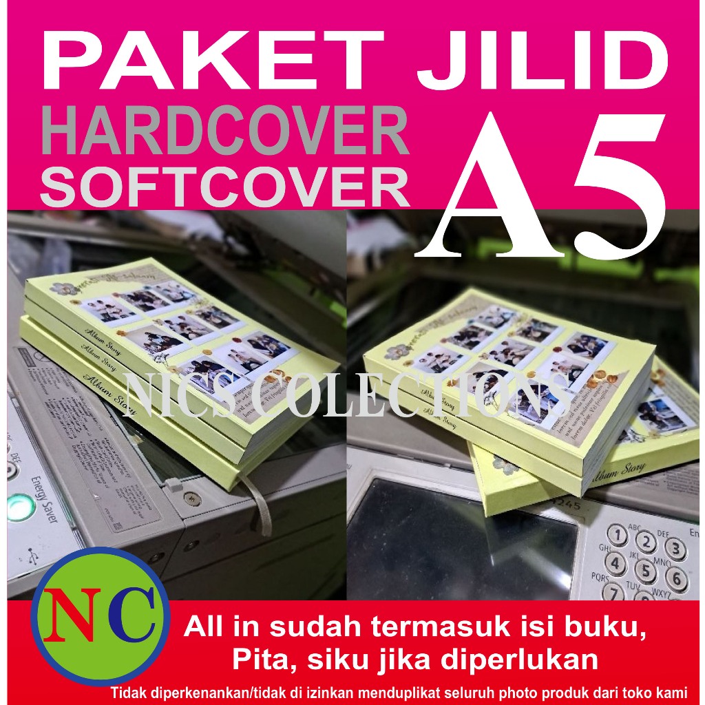 

PAKET JILID HARDCOVER/SOFTCOVER A5 FREE ISI BUKU