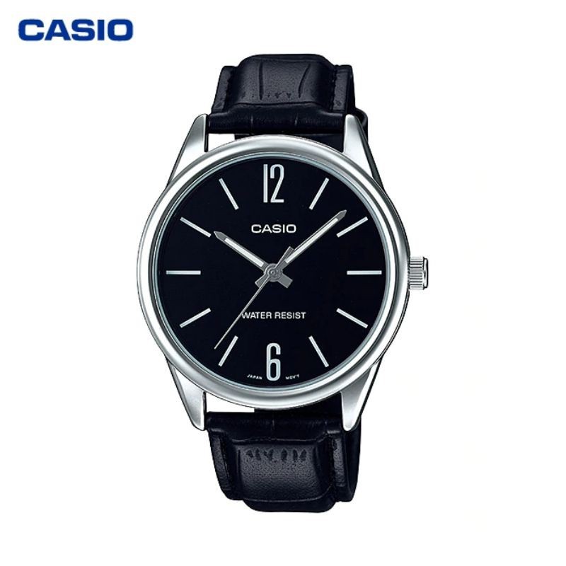 JAM TANGAN PRIA CASIO MTP-V005L-7B ORIGINAL - MTPV005L HITAM CASIO ORIGINAL jam tangan casio pria