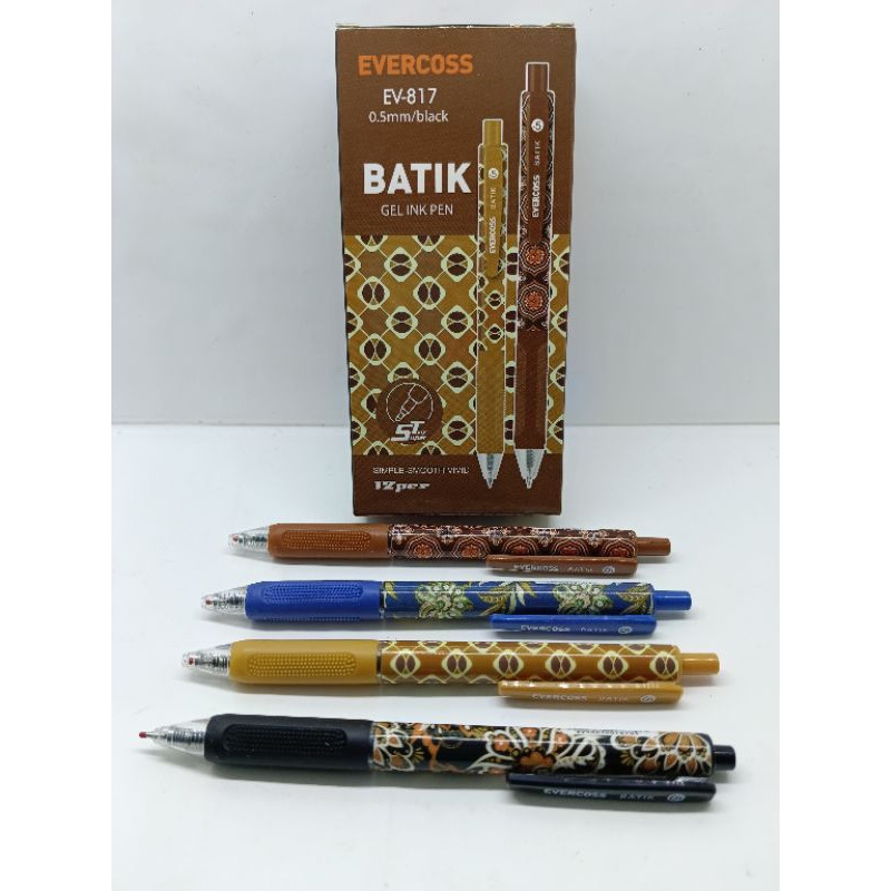 

PULPEN BOLPOIN MOTIF BATIK MURAH EVERCOSS EV-817 0.5 MM SIMPLE -SMOOTH