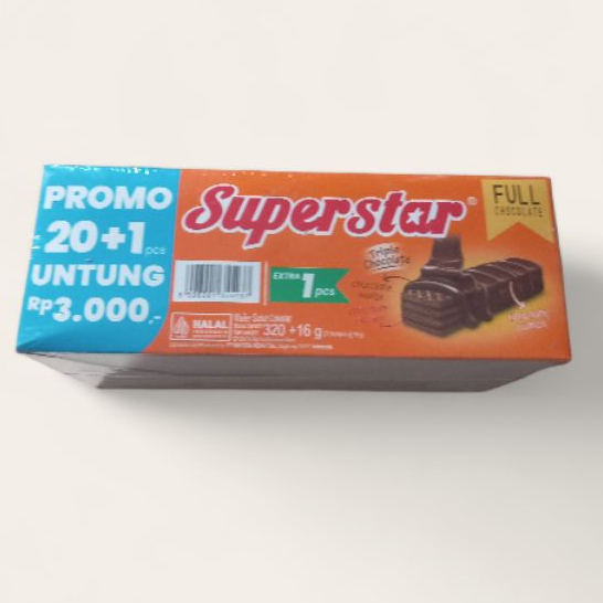 

SUPERSTAR TRIPLE WAFER CHOCOLATE 20 pc x 16 gr/WAFER COKLAT SUPERSTAR