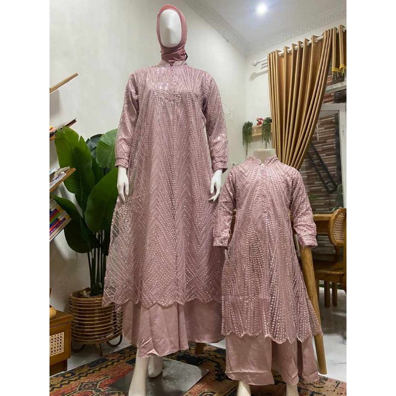 BAJU PESTA BRUKAT SET IBU DAN ANAK MODERN
