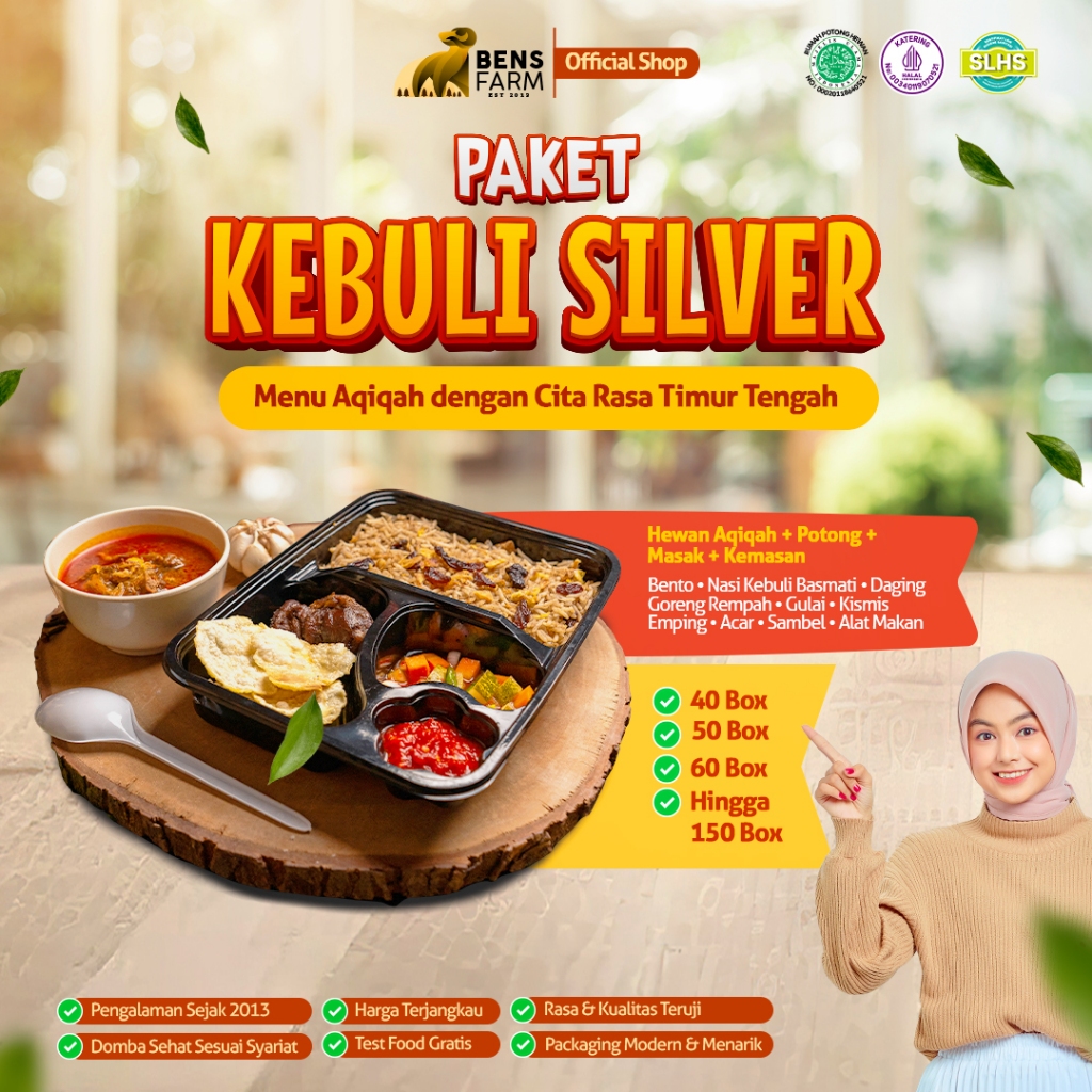 

Bens Farm - Paket Aqiqah Kebuli Laki Laki Kebuli Silver