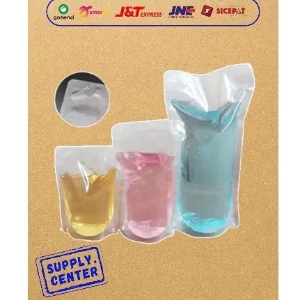 Pouch Cairan K-Pack. Kemasan untuk cairan 500 ml. Ukuran 13 x 20.5 cm. Standing pouch cairan K-Pack