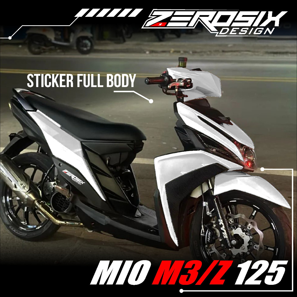 Sticker Motor Polos Yamaha Mio M3 Full Body - Stiker Skotlet Decal Striping Mio M3 Z Terbaru Polos