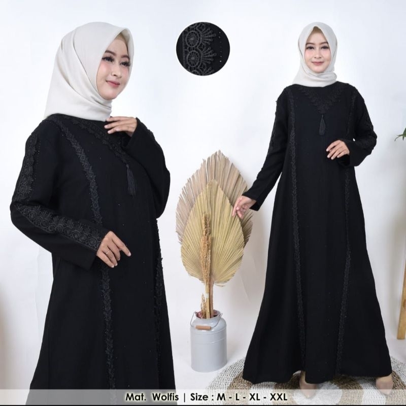 Abaya hitam/gamis arab/gamis hitam