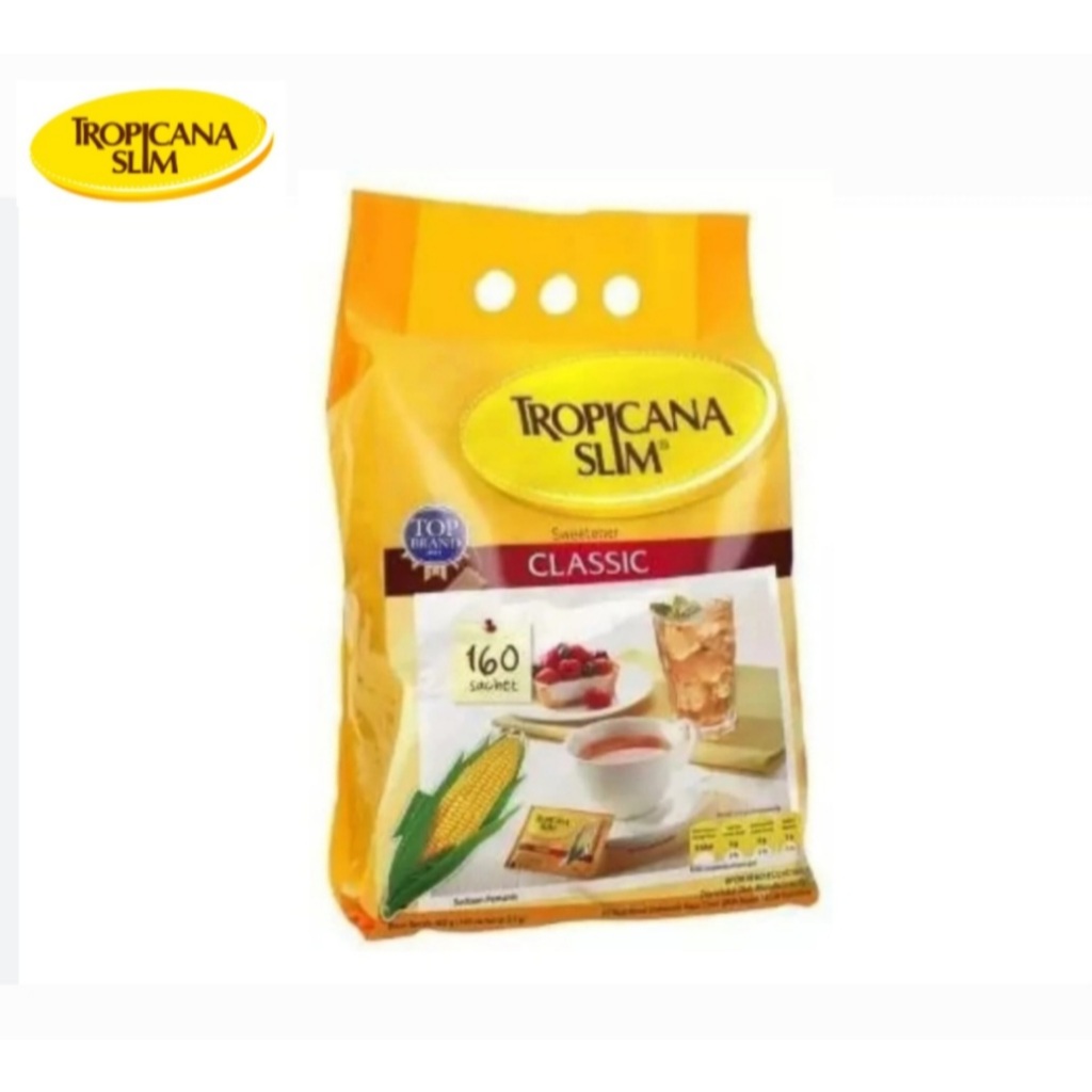 

Tropicana Slim Sweetener Classic Bag 160 sachet Gula Rendah Kaloti